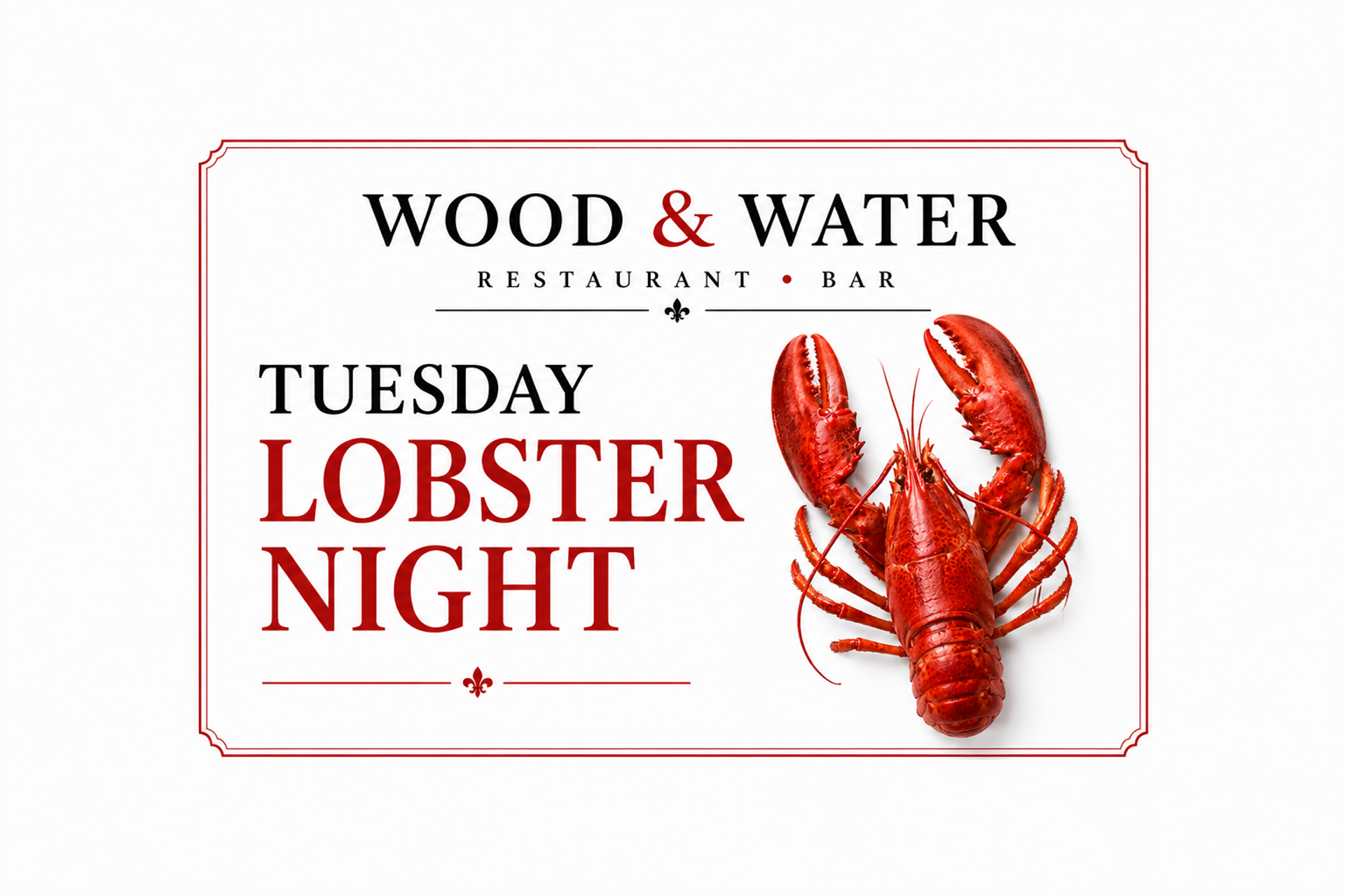 Tuesday Lobster night